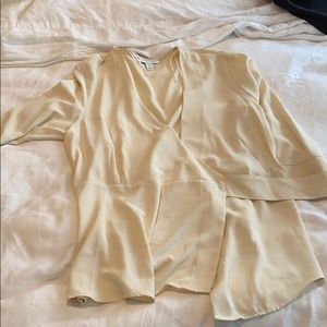 Top shop cream wrap shirt